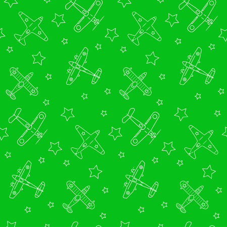 Airplane  seamless pattern, vector  backgroundのイラスト素材