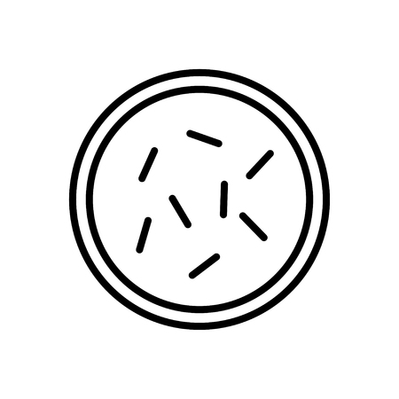 Bacteria and germs  icon in thin line styleのイラスト素材