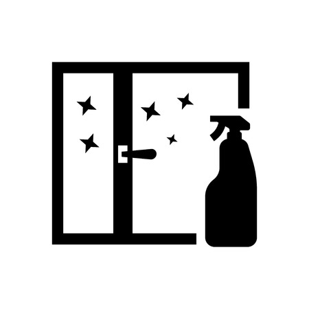 Clean window. Vector  illustrationのイラスト素材