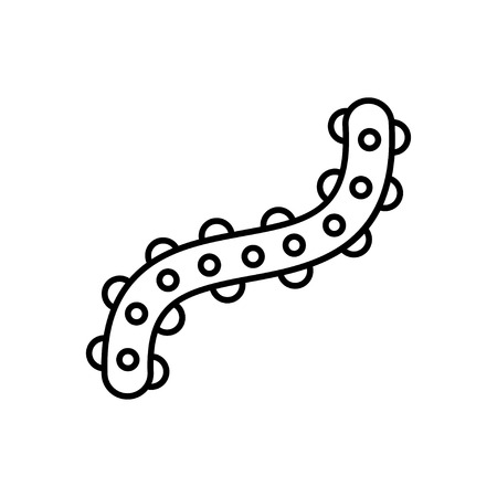 Bacteria and germs  icon in thin line styleのイラスト素材