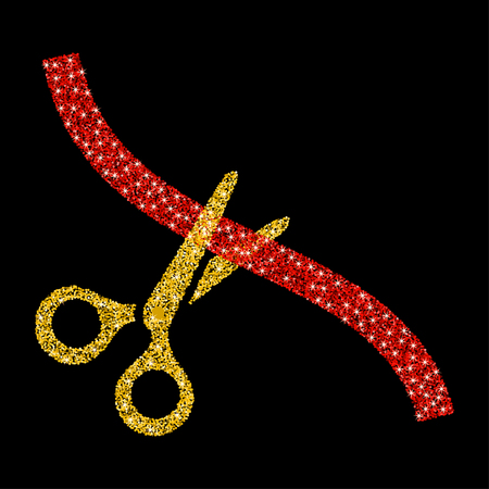 Scissors icon backgroundのイラスト素材