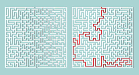 Vector illustration of maze labyrinth.のイラスト素材