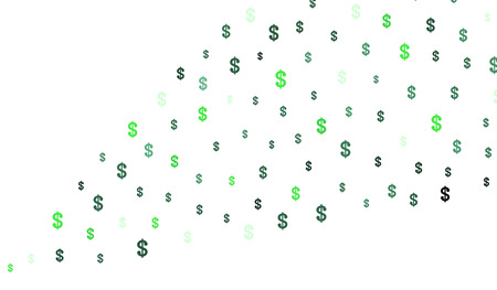 Vector background with signs of dollars. Banking symbols illustrationのイラスト素材