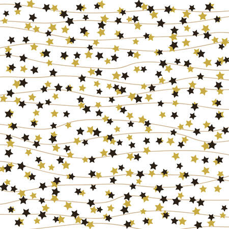 Holiday background with stars. Ornament for gift wrapping paper, fabric, clothes, textile, surface textures. Vector illustration.のイラスト素材