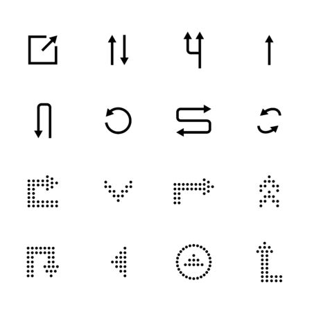 Black arrows icon set, pointers for navigation. Vector symbol for web design.のイラスト素材