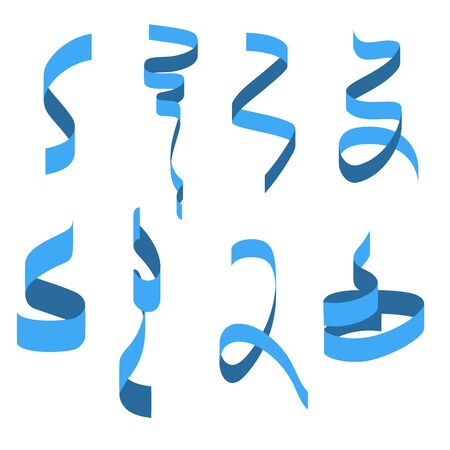 Vector collection of confetti ribbons.のイラスト素材