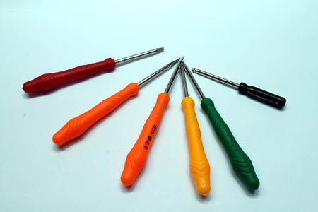 screwdriver set of different types and colorsの写真素材