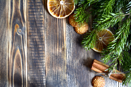 Christmas or New Years background frame or postcardの写真素材