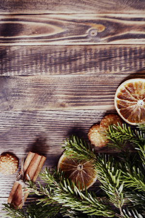 Christmas or New Years background frame or postcardの写真素材