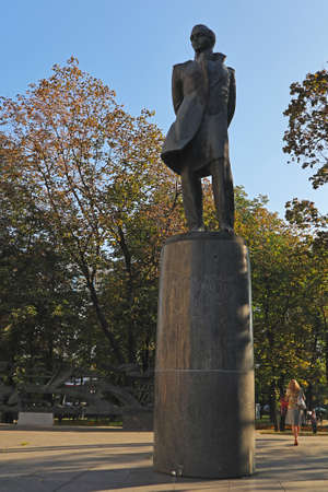 Russia, Moscow-September 15, 2019: the monument to Mikhail Yuryevich Lermontovのeditorial素材