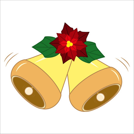 bells, Christmas bells, sticker, vector, illustration, pictureのイラスト素材