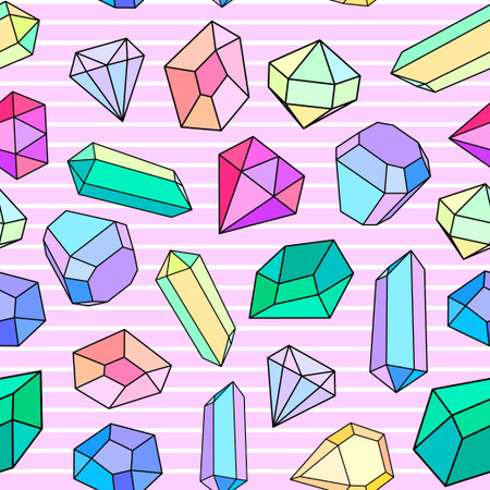 Seamless pattern with Fashion patches. stickers, pins, patches and handwritten notes collection in cartoon 80s-90s comic style. Trend. Vector illustration. Vector clip art.のイラスト素材