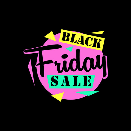 Black friday sale sticker or Black friday sale banner. Black friday special offer tag. Black friday sale badge and tag. Isolated vector clip artのイラスト素材