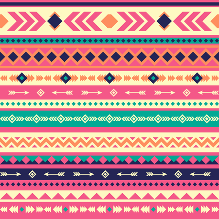 Tribal vector seamless pattern. Aztec abstract geometric art print. Vector background.のイラスト素材