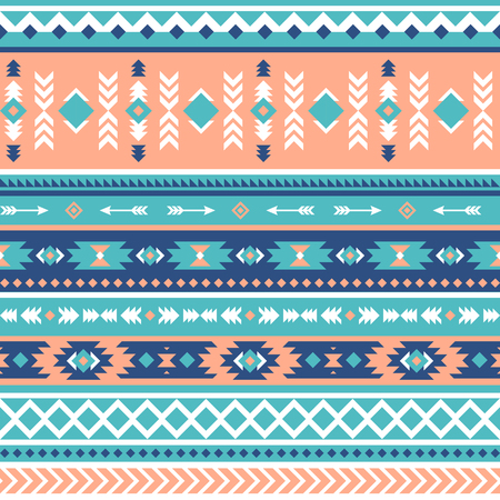 Tribal vector seamless pattern. Aztec abstract geometric art print. Vector background.のイラスト素材