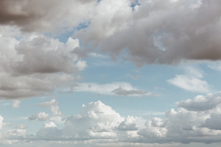 View of the cloudy sky in springtime