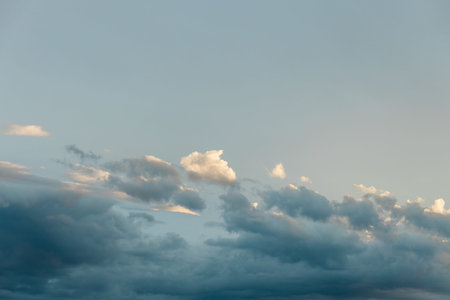 View of the cloudy sky in springtime