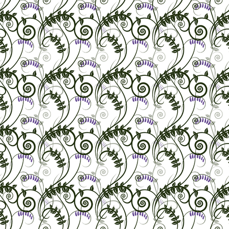 Seamless green floral fresh pattern with vetch. Design for ecology, wallpapers, textile, packaging, wedding design, healthy card, greetingのイラスト素材
