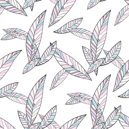 Seamless Trendy Pattern design withleafsのイラスト素材
