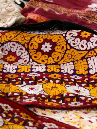 Decorative Blanket - Bedspread - handcrafted textile backgroundの写真素材