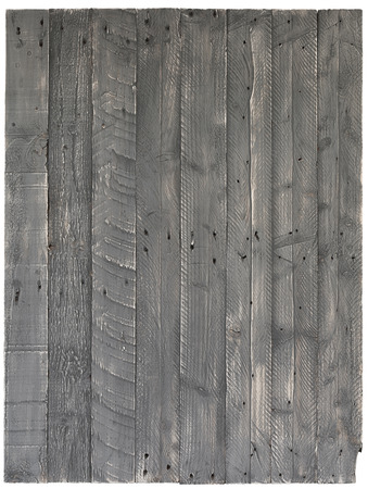 Pallet wood painted background texture old grey with knots and nail holes over white, copy spaceの写真素材