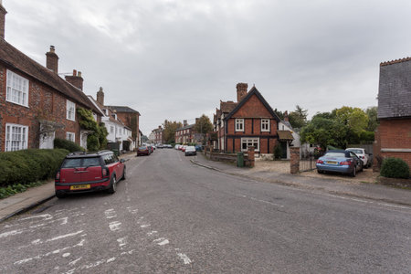 Winslow, Buckinghamshire, United Kingdom, October 25, 2016: Brick houses and cottages on the Horn...