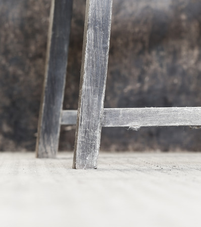 Traditional jacobean style old dusty weathered oak antique chair barley twist legsの写真素材