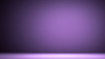 Elegant Purple Gradient Studio Background with Horizontal Spaceの写真素材