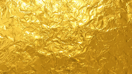 Crumpled Gold Foil Texture Background