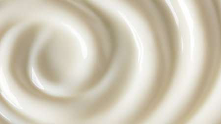 Glossy Cream Swirl Abstract Backgroundの写真素材