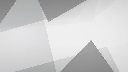 Abstract Geometric White and Gray Triangle Backgroundの写真素材