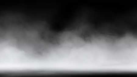 White Mist and Fog on Dark Backgroundの写真素材