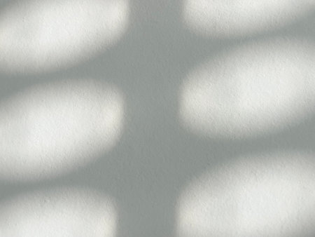 Soft Abstract Shadows on White Wall with Minimalist Texture Abstract Backgroundの写真素材