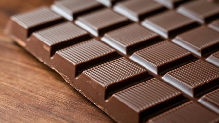 Stylish Close-Up of a Chocolate Bar with Textured Surfaceの写真素材