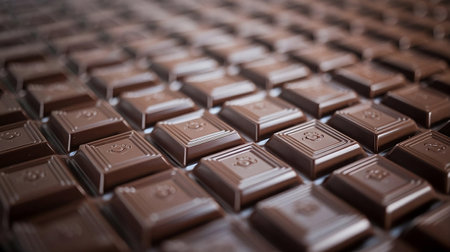 Close-Up of Elegant Chocolate Bar with Depth of Fieldの写真素材