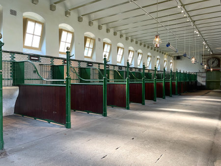Historic Royal Horse Stables at Het Loo Palace in Apeldoorn, Netherlandsの写真素材