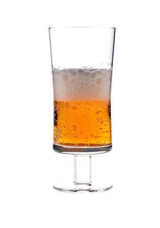 G;ass of beer image on white backgroundの写真素材