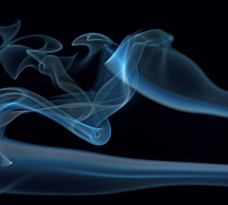 Studio shot of Smoke image on black background 