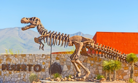 Desert Museum in Saltillo, Mexico  The monument of dinosaur