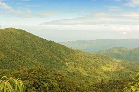 Montains and tropical rain forest in Fortuna Natinal Park in Panama on January 8, 2014 の写真素材