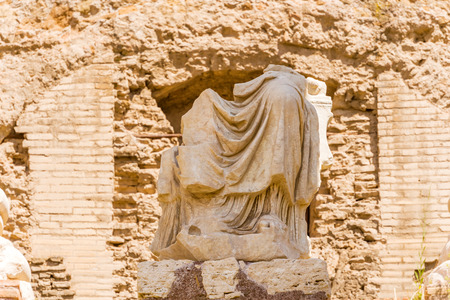 Ancient sculpture in Roman Forum.の写真素材