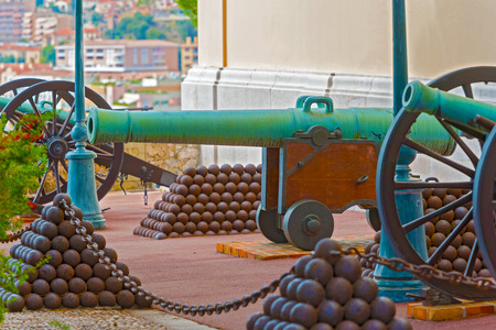 Cannons close-up in the Prince Albertのeditorial素材