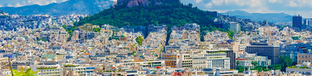 Panoramic view at Athens capitol city of Greece from Acropolis.のeditorial素材