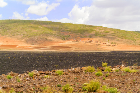 View at the rural landscape near town of Mega in Ethiopiaの写真素材