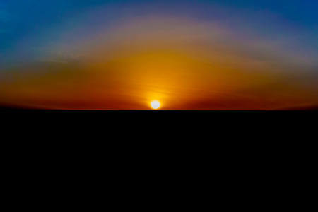 Picturesque sunrise landscape over desert landscape in Kenyaの写真素材