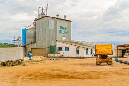 Lusaka, Zambia - April 4, 2015: View at the buildings of  Nyati milling plant near Lusaka in Zambiaのeditorial素材