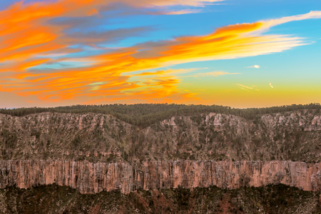 The is the view at the sunset from North Rim of the Grand Canyon in Arizona, USA.のeditorial素材