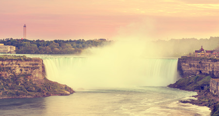 View at the Horseshoe Falls in Niagara, Ontario, Canadaの写真素材