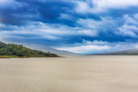 Laguna de Arenal as viewed from the road in El Fosforo in Guanacaste province in Costa Ricaの写真素材