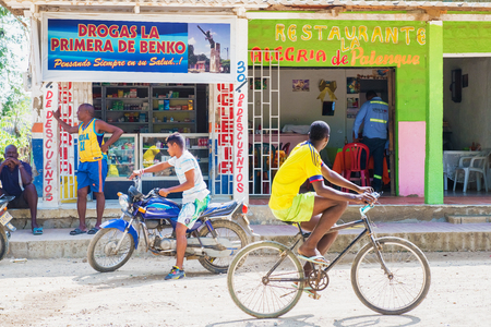 San Basilio de Palenque, Colombia - March 25, 2017: It is the first place in America where free Africans were living as it was in 1691 Spanish Crown issued a Royal Decree, guaranteeing freedom to the Palenque de San Basilio Africans.のeditorial素材